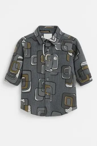 Retro Geo-Print Shirt